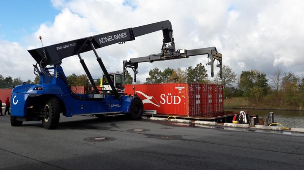 One of the largest Reach Stackers in the UK sold by Aprolis Equipment Distribution